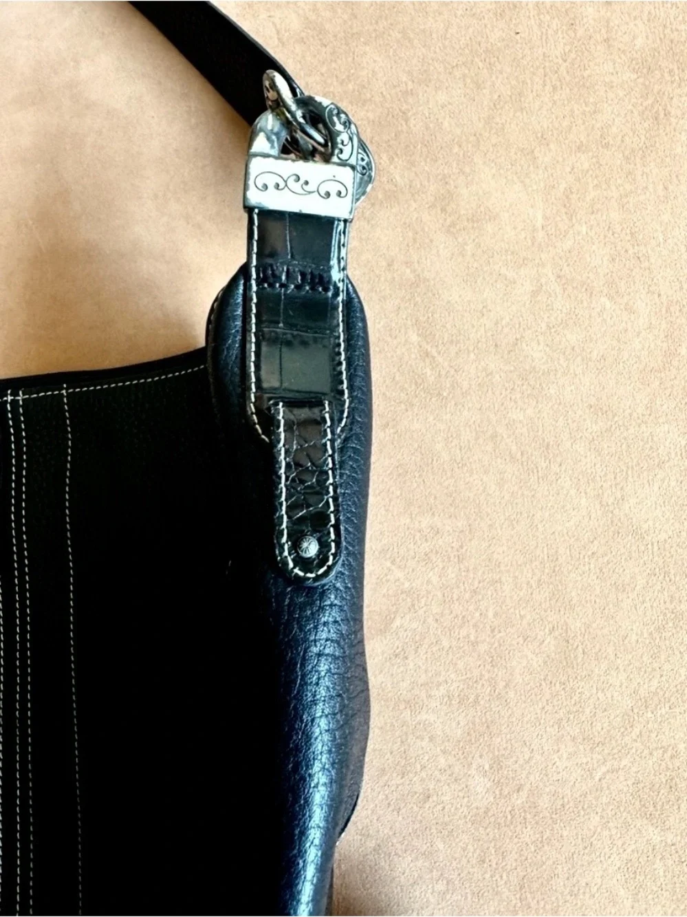 Brighton black leather